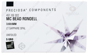 PRECIOSA Rondelle Bead 4 mm l.sa.opal factory pack