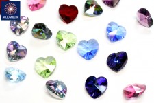 Swarovski Heart Pendant 18x17.5mm - Mixed Colors