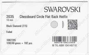 SWAROVSKI 2035 10MM BLACK DIAMOND M HF factory pack