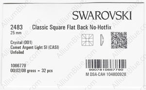 SWAROVSKI 2483 25MM CRYSTAL CAL'SI' factory pack