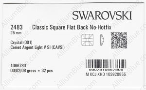 SWAROVSKI 2483 25MM CRYSTAL CAL'V'SI factory pack