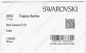SWAROVSKI 3052 17MM BLACK DIAMOND M factory pack