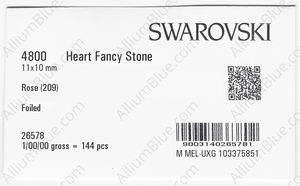 SWAROVSKI 4800 11X10MM ROSE F factory pack