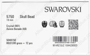 SWAROVSKI 5750 19MM CRYSTAL AB factory pack