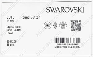 SWAROVSKI 3015 14MM CRYSTAL SATIN F factory pack