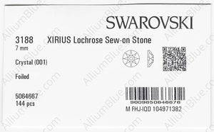 SWAROVSKI 3188 7MM CRYSTAL F factory pack