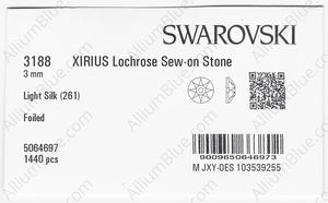 SWAROVSKI 3188 3MM LIGHT SILK F factory pack