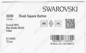 SWAROVSKI 3009 14MM CRYSTAL BL.SHADE F factory pack