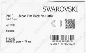 SWAROVSKI 2813 14X9.5MM JET factory pack