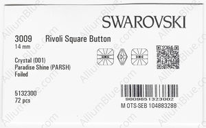 SWAROVSKI 3009 14MM CRYSTAL PARADSH F factory pack