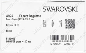 SWAROVSKI 4924 23X9MM CRYSTAL F T1160 factory pack