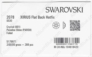 SWAROVSKI 2078 SS 30 CRYSTAL PARADSH A HF factory pack