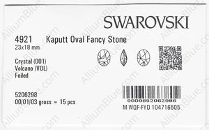 SWAROVSKI 4921 23X18MM CRYSTAL VOLC F factory pack