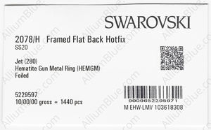 SWAROVSKI 2078/H SS 20 JET HEMAT A HF GM factory pack