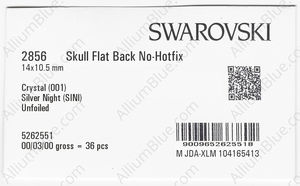 SWAROVSKI 2856 14X10.5MM CRYSTAL SILVNIGHT factory pack