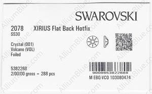 SWAROVSKI 2078 SS 30 CRYSTAL VOLC A HF factory pack