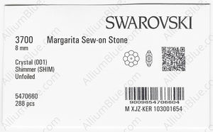 SWAROVSKI 3700 8MM CRYSTAL SHIMMER factory pack