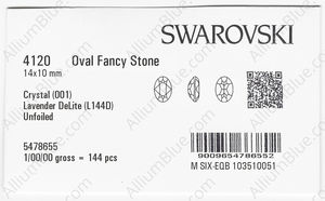 SWAROVSKI 4120 14X10MM CRYSTAL LAVENDER_D factory pack