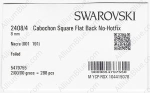 SWAROVSKI 2408/4 8MM CRYSTAL NACRE F factory pack