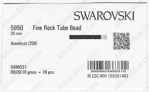 SWAROVSKI 5950MM30,0 204GOLD factory pack