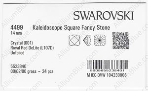 SWAROVSKI 4499 14MM CRYSTAL ROYRED_D factory pack