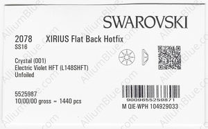 SWAROVSKI 2078 SS 16 CRYSTAL ELCVIOLE_S HFT factory pack