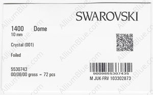 SWAROVSKI 1400 10MM CRYSTAL F factory pack