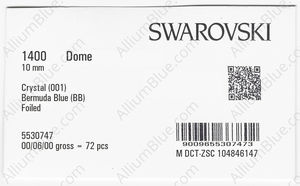 SWAROVSKI 1400 10MM CRYSTAL BERMBL F factory pack