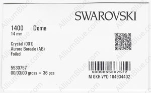 SWAROVSKI 1400 14MM CRYSTAL AB F factory pack