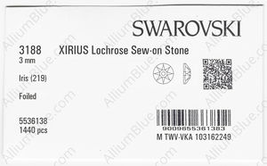 SWAROVSKI 3188 3MM IRIS F factory pack