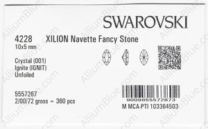 SWAROVSKI 4228 10X5MM CRYSTAL IGNITE factory pack