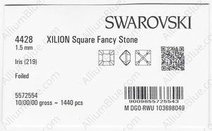 SWAROVSKI 4428 1.5MM IRIS F factory pack