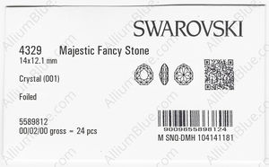 SWAROVSKI 4329 14X12.1MM CRYSTAL F factory pack