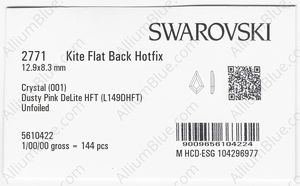 SWAROVSKI 2771 12.9X8.3MM CRYSTAL DUSTPINK_D HFT factory pack
