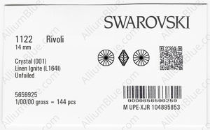 SWAROVSKI 1122 14MM CRYSTAL LINEN_I factory pack