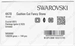 SWAROVSKI 4470 10MM CRYSTAL FLAMINGO_I factory pack