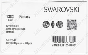 SWAROVSKI 1383 14MM CRYSTAL LINEN_I factory pack