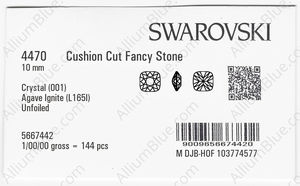 SWAROVSKI 4470 10MM CRYSTAL AGAVE_I factory pack
