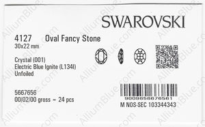 SWAROVSKI 4127 30X22MM CRYSTAL ELCBLUE_I factory pack