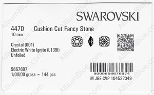 SWAROVSKI 4470 10MM CRYSTAL ELCWHITE_I factory pack