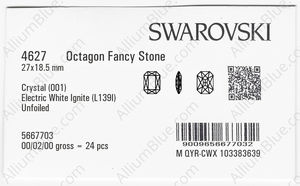 SWAROVSKI 4627 27X18.5MM CRYSTAL ELCWHITE_I factory pack