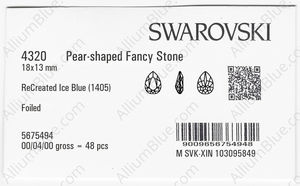 SWAROVSKI 4320 18X13MM RECREATED ICE BLUE F factory pack