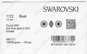 SWAROVSKI 1122 14MM CRYSTAL SROSE_I factory pack