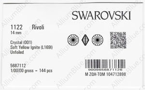 SWAROVSKI 1122 14MM CRYSTAL SYELLO_I factory pack