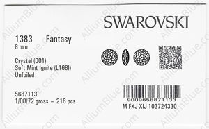 SWAROVSKI 1383 8MM CRYSTAL SMINT_I factory pack