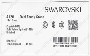 SWAROVSKI 4120 14X10MM CRYSTAL SYELLO_I factory pack