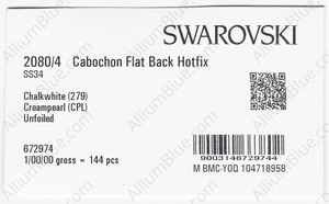 SWAROVSKI 2080/4 SS 34 CHALKWHITE CR.PRL. HF factory pack