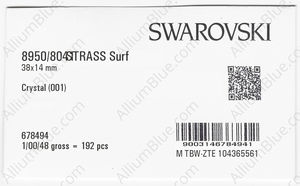 SWAROVSKI 8950 NR 804 138 CRYSTAL B factory pack