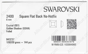 SWAROVSKI 2400 6MM CRYSTAL GOL.SHADOW F factory pack