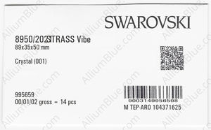 SWAROVSKI 8950 NR 202 189 CRYSTAL B factory pack